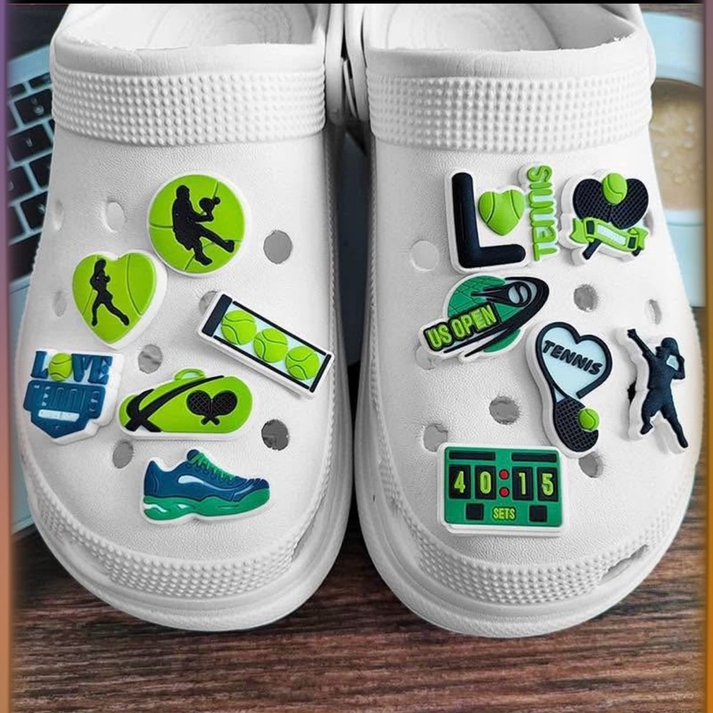 Tennis Croc jibits, Croc accessories, Shoe decorations shoes charm